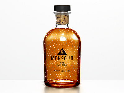 Mensour Whiskey label package design whiskey