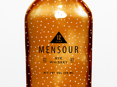 Mensour Whiskey - Cropped label package design whiskey