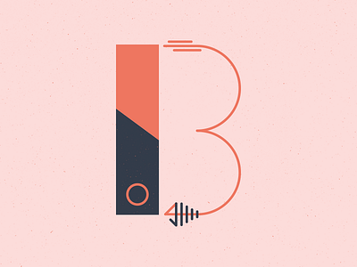 B illustration letter type typography