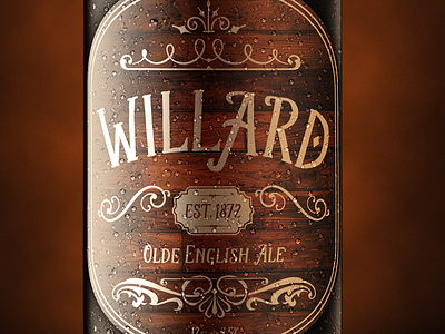 Willard Olde English Ale Crop ale beer type typography