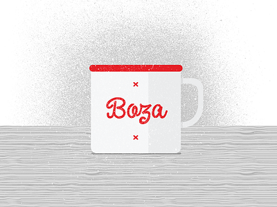 Boza Coffee boza coffee illustration red