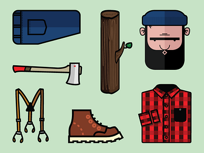 Paul Bunyan axe illustration paul bunyan