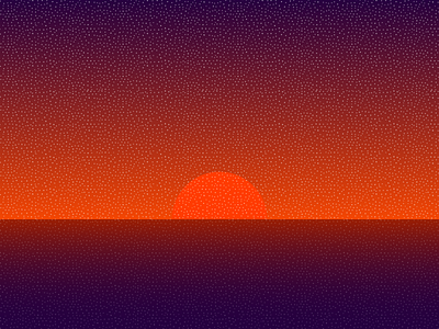 Warm Winter gradient illustration sunset