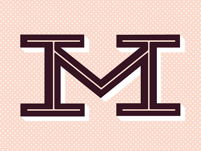 M letter m type typography