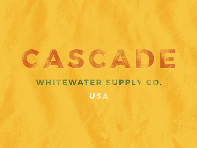 Cascade camping cascade rafting type typography whitewater