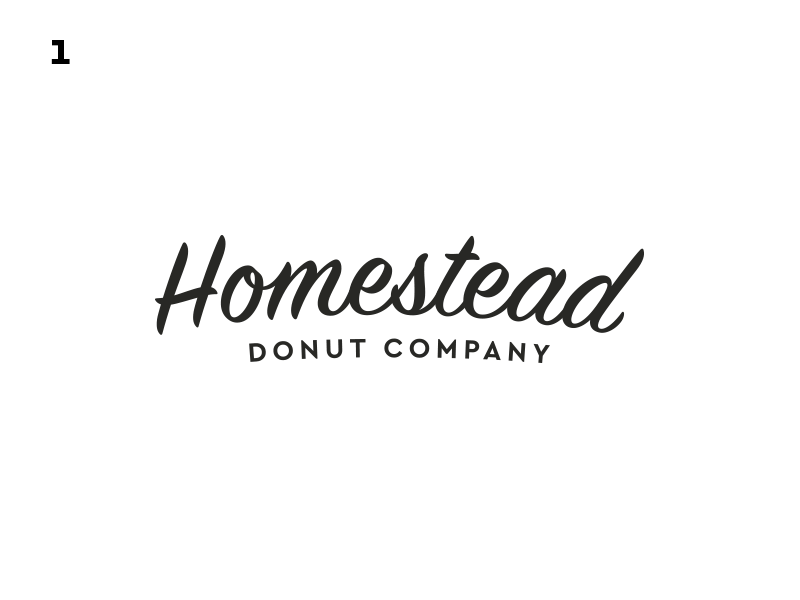 Homestead Donut Company design donut donuts lockup logo type