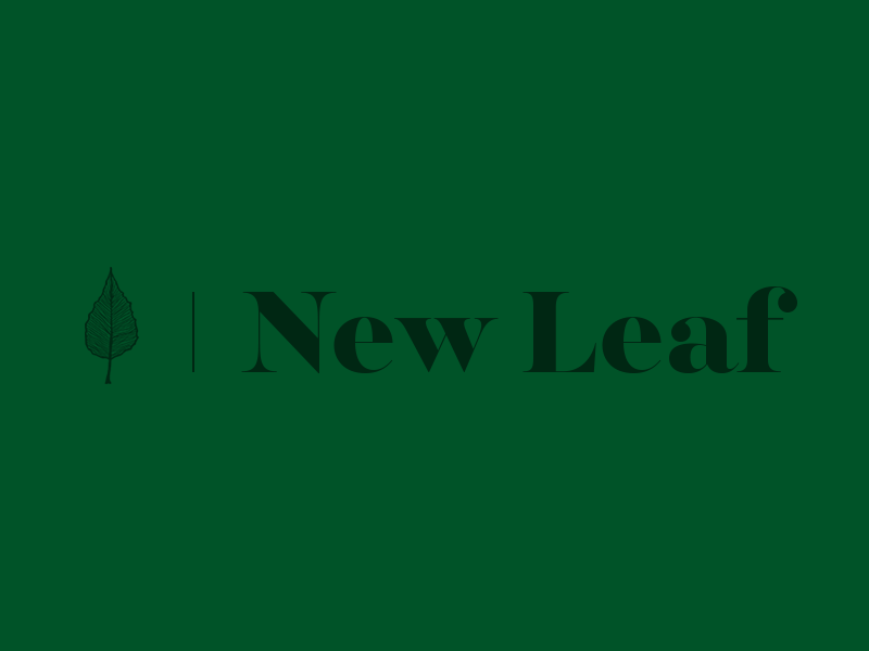 New Leaf design leaf lockup logo plant type