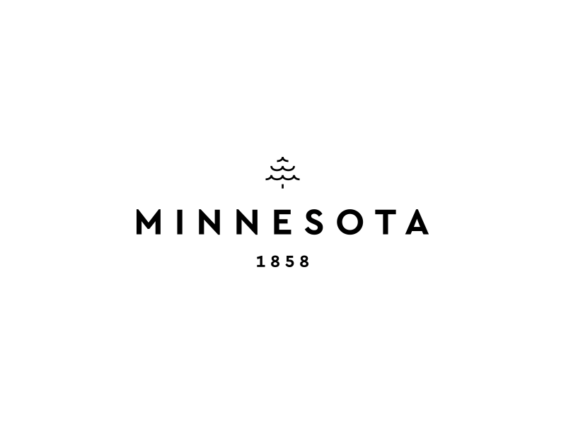 Minnesota design letters lockup logo minneapolis minnesota mn mpls pride state type