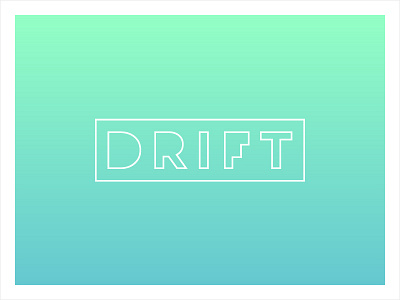 Drift branding gradient logo type