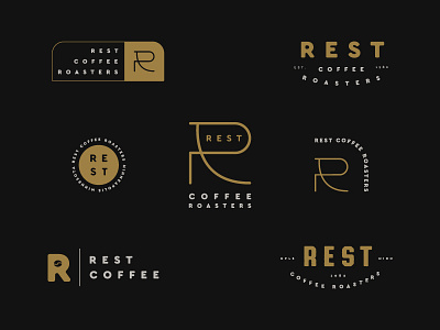 Rest Branding Exploration R1 branding coffee colors company exploration explore lockup logo mark roasters type