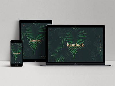 Hemlock Hotel Digital apple branding design digital hotel ipad iphone logo mac mockup plant