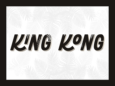 King Kong gorilla illustrator jungle king kong paper pen photoshop safari type typography