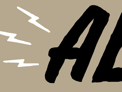 Alive - Exploration a alive bolts exploration explore hand written illustration lightening sketch type typography wip