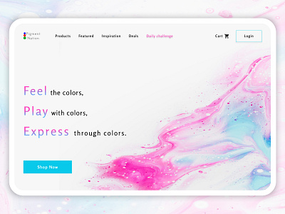 Landing Page - Painting/color products -  Daily UI 003