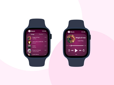 Music Player For Watch - Daily UI 009