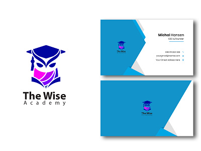 The Wise Academy academy education logo reading study teaching wise