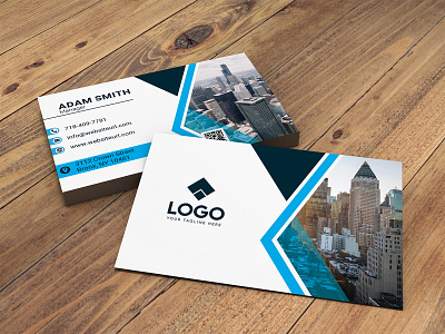 Business Card blue business card