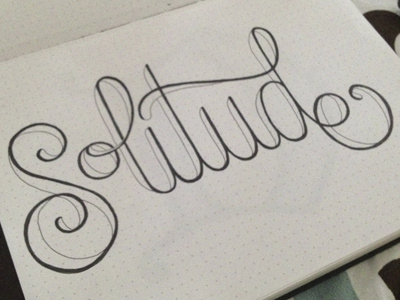 Solitude Hand Drawn hand drawn script typography