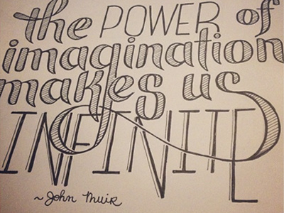 Muir Quote Handlettered hand lettering typography