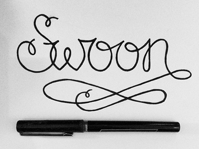 Swoon Script Lettered hand lettered script