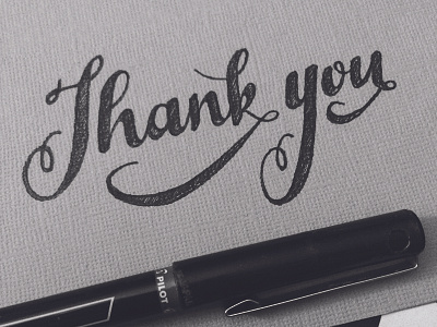 Thank You hand letter hand lettering script typography