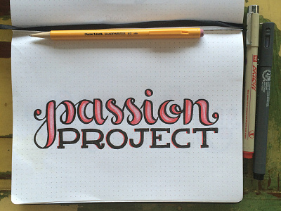 Passion Project hand letter letter script slab serif type typography