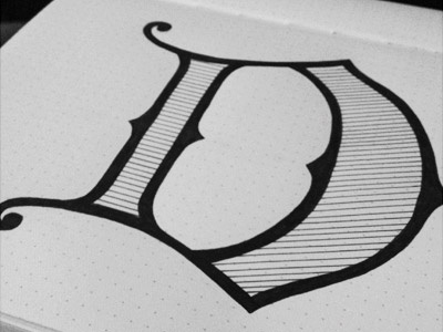 'D' is for Devo hand lettering typography