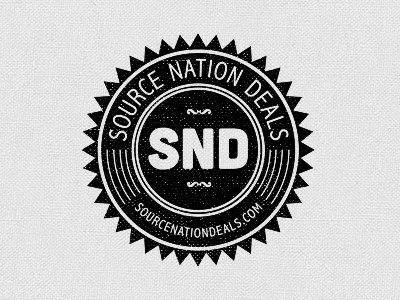 Source Nation Deals Logo badge logo typography vintage