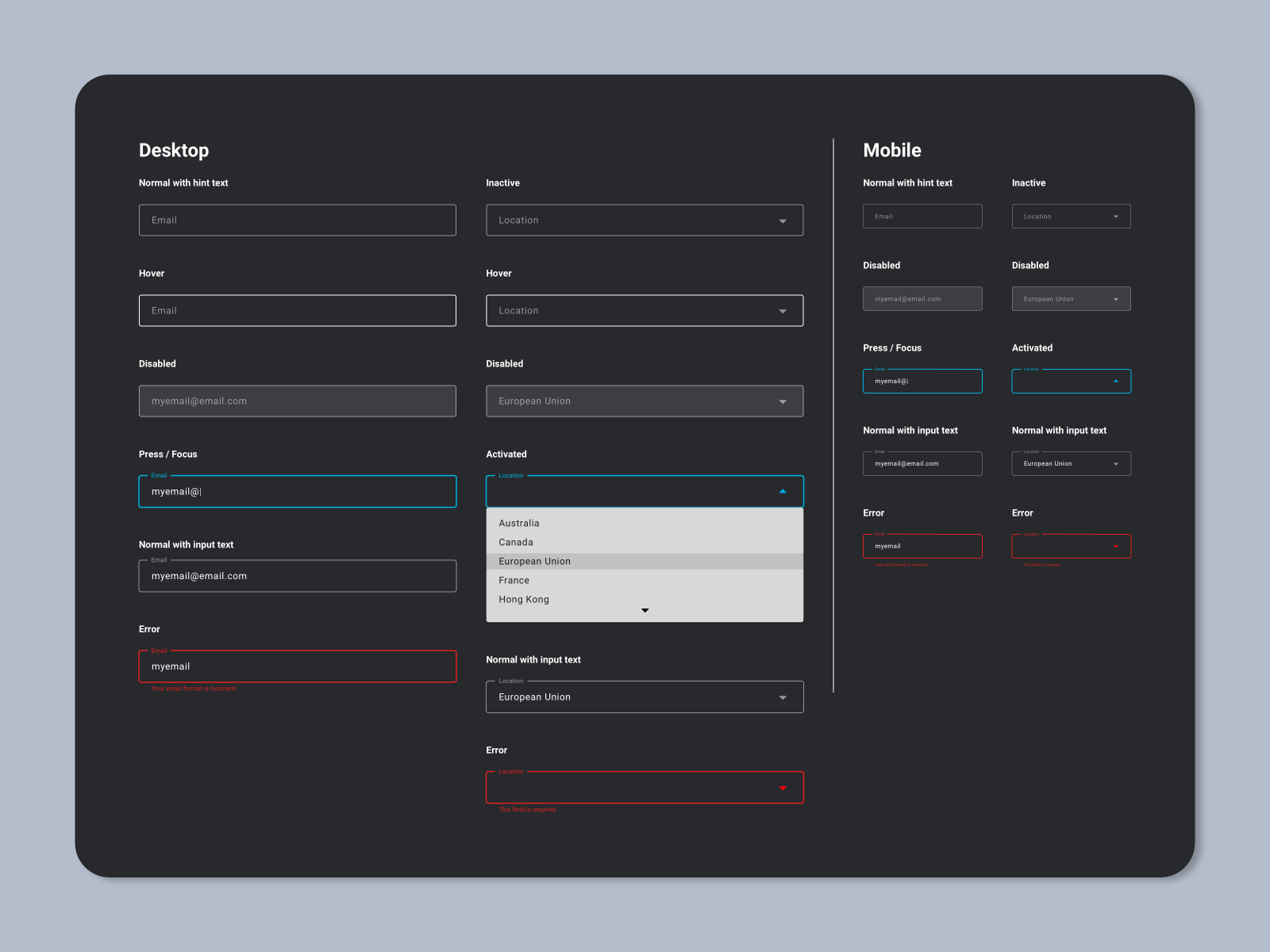 Form Input States by Synne Hsin-Jou Lin on Dribbble