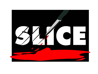 Slice Poster design graphic design horror illustration knife minimal poster slice
