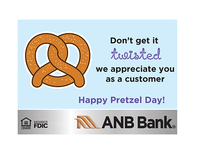 Pretzel Day Gift Tag gift tag pretzel pretzel day