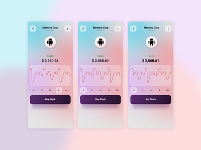 Design UI UX Mobile App Cryptocurrency Glassmorphism 🚀