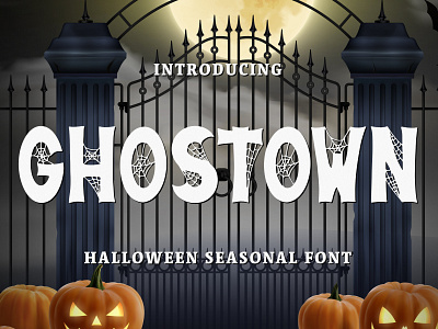 Ghostown Halloween Display Font blood crazy creepy creepy lettering cricut dark font haunted horror logotype mistery pumpkin scary shabby slasher spooky spooky lettering type typeface typography