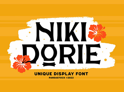 Niki Dorie Modern Display Font bold branding child display font elegant fancy font awesome font style fun kids letter lettering logo playful poster travel type typeface typography wide