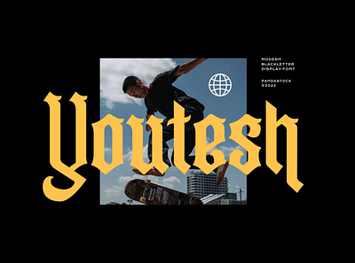 Youtesh Modern Font antique branding classic cool fashion font fraktur ghotic graffiti lifestyle logo medieval metal modern nostalgic retro street typeface typography vintage