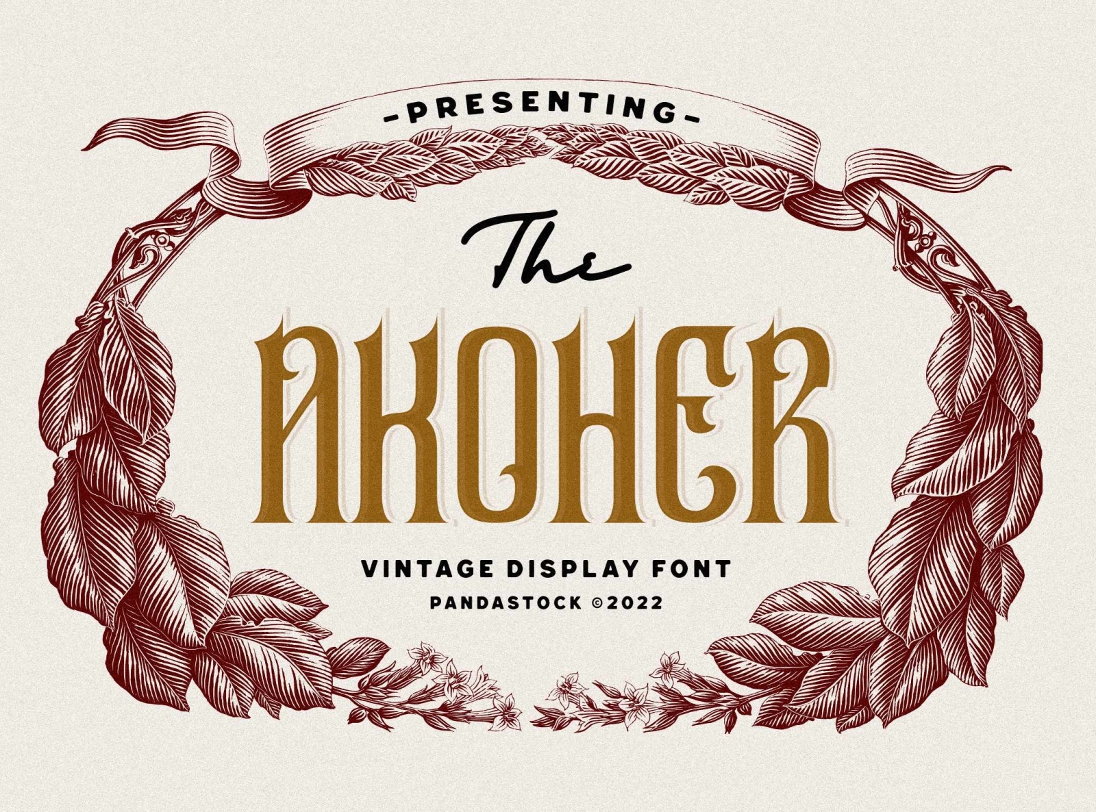 Akoher Ornamental Font by Imoodev on Dribbble