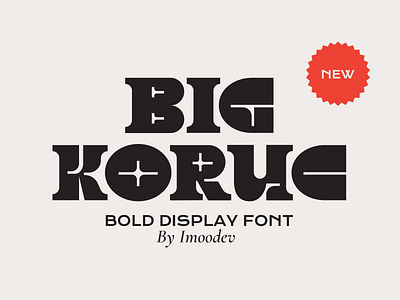 Big Koruc Modern Display Fonts 70s 80s art blackletter bold branding classic cool fat groovy hipster logo modern quirky retro thick typeface typography unique vintage