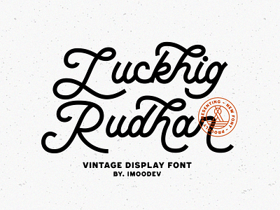 Luckhig Rudhar Creative Cursive Font alphabet branding calligraphy cursive design font handlettering handwriting handwritten heritage letter design lettering logo lovely monoline script signature type typeface typography