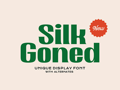 Silk Goned Modern Display Font 70s alphabet bold condensed condensed font cool lettering fat font font awesome fun font funky font grotesque heavy letter logo retro thick font type typeface typography
