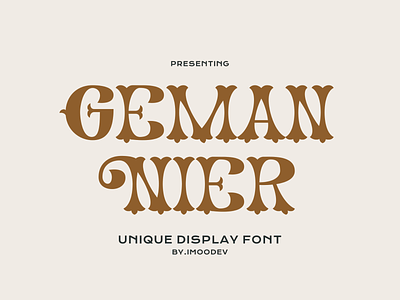Geman Nier Vintage Display Font 70s art beautiful craft creative font funky luxury modern nostalgic psychedelic roman rough royal typeface typography victorian western