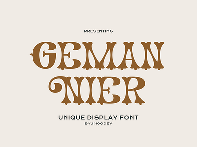 Geman Nier Vintage Display Font alphabet antique art nouveau classic classy decorative font font style groovy heritage hipster logo modern old ornamental ornate typeface typography victorian western