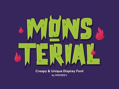 Mons Terial Spooky Font Style cartoon creative creepy cricut display festival font ghost halloween horror modern party pumpkin quirky scary slasher typeface typography