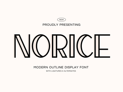 Norice Thin Modern Font art deco clean elegant font font design font in line font style logotype minimal modern outline outline letters simple skinny slim small caps font thin type typeface typography