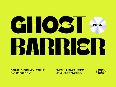 Ghost Barrier Sans Serif Display Font bold branding condensed contemporary cool fashion font font design font family freaky font grotesque font modern retro trendy type type design type family typeface typography wide font
