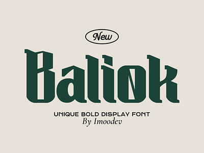 Baliok Bold Serif Font