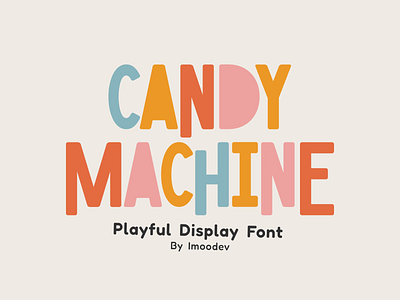 Candy Machine Playful Font baby bold cartoon child children colorful comic cute doodle font fun funny happy holiday kid quirky toy type typeface typography