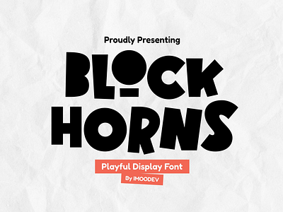 Block Horns Creative Font