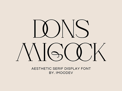 Dons Migock Elegant Typefaces