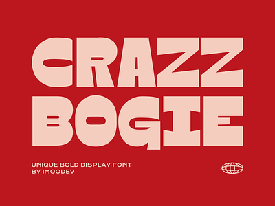 Crazy Bogie Modern Typeface bold chunky colorful font cool cutout font designer display font flat font font font style food fun illustration paper cut playful script font strong thick typeface typography