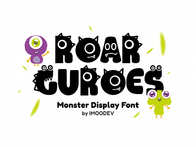 Roar Guroes Playful Font art baby book character children christmas comic cute decorative font font styles funny halloween illustration kids lettering fonts monster typeface typography